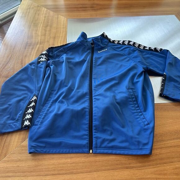 KAPPA royal blue zip jacket with black and white logo. Size large - Picture 12 of 13